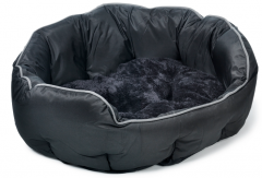 Seng Buddy oval svart XL - 90x70x26cm