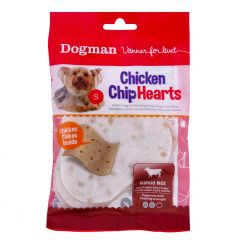 Dogman Chicken Chip Hearts 4st 30gr