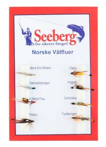 Norske Våtfluer Enkel 12 Assortiment