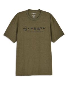 Simms Shroud Fill Logo T-Shirt Military H (NYHET)