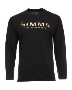 Simms Logo Shirt LS Black (Nyhet)