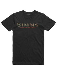 Simms Logo T-shirt Black Small (Utgående 1stk.)