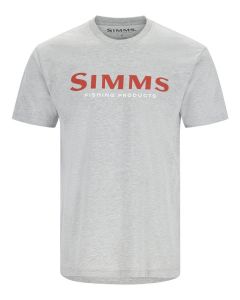 Simms Logo T-Shirt Grey Heather - Crimson (Nyhet)