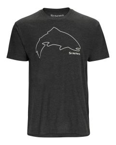 Simms Trout Outline T-Shirt Charcoal Heather (NYHET)